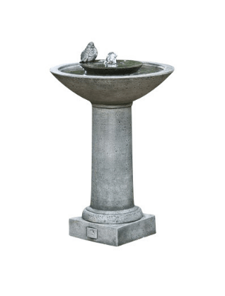 Aya Outdoor Garden Birdbath Water Fountain Fountain Campania International